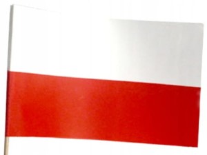 Chorągiewka papierowa flaga Polski