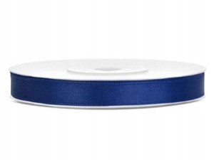 Tasiemka satynowa  granatowa  6 mm.