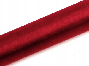 Organza gładka czerwona  9m