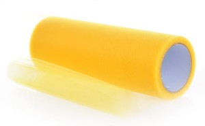 Tiul dekoracyjny żółty