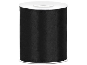 Tasiemka satynowa  czarna  100 mm