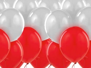 Balony Polska biało- czerwone niepodległość 12 szt.