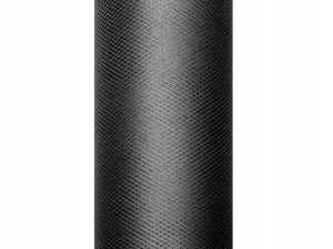 Tiul gładki dekoracyjny czarny 9m