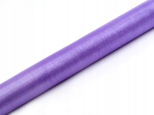 Organza gładka liliowa  9m