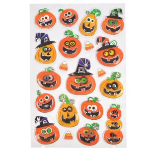 Metalizowane naklejki halloweenowe, 1 op.