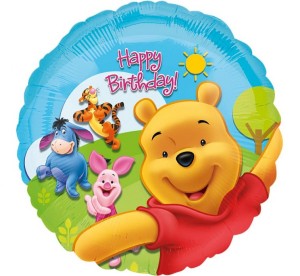 Balon foliowy 18" CIR - "Pooh and Friends Sunny BDAY"