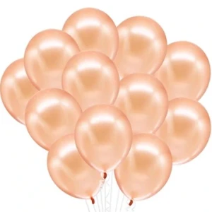 Balony metaliczne, łososiowy, salmon light 50 szt.