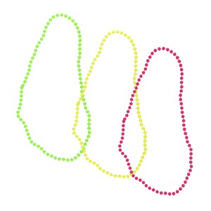 Komplet naszyjników neon 3 szt.