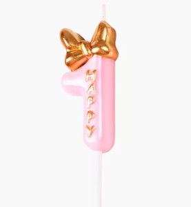 PINK ŚWIECZKI URODZINOWE cyfra 1