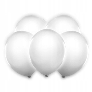 Balony Led 12", białe, 5 szt.