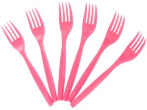 Widelce plastikowe w soczystych kolorach ( 6 szt.)