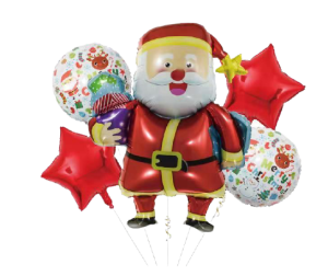 ZESTAW balonów mikołaj xmas