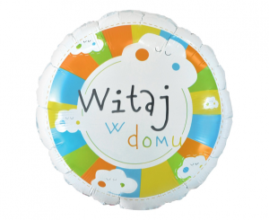 Balon foliowy Witaj w domu, 18"