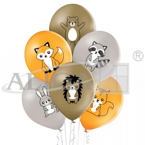 Balony  Leśne zwierzęta - op. 6szt.