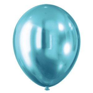Balony - efekt chromu niebieskie (5 szt.)