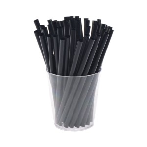 Słomki biodegradowalne - proste 15 cm (500 szt.) czarne