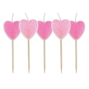 Zestaw świeczek walentynkowych na piku (5 szt.)