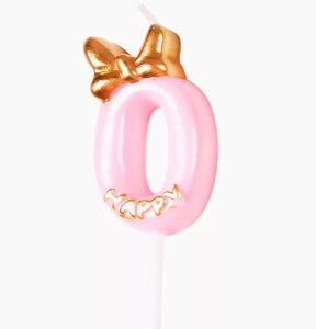 PINK ŚWIECZKI URODZINOWE cyfra 0