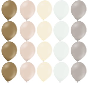 Zestaw balonów pastelowych Kolory Natury, 20 szt.