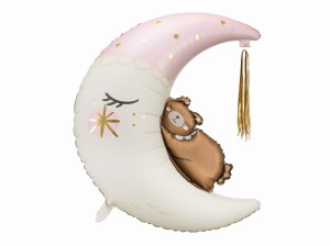  Balon foliowy Miś na księżycu, 80x98 cm