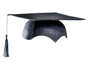 Czapka absolwenta Biret czarny Zakończenie roku, 1szt.