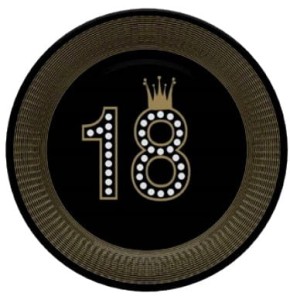 Talerzyki papierowe "18" 8 szt.