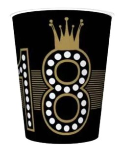 Kubki papierowe "18" 8 szt.