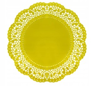 Podkładki pod ciasto/talerze złote Ø 33 cm. 5 szt.