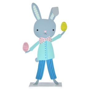 Drewniana dekoracja - zajączek chłopiec