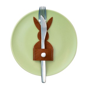 Filcowe etui na sztućce - zajączki  (2 szt.)