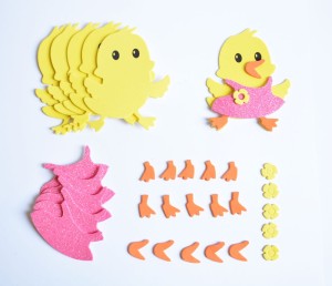 Wielkanocny zestaw zrób to sam z pianki kurczak