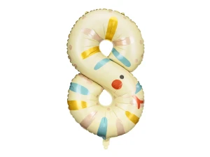 Balon foliowy cyfra 8 Wąż, 55x88 cm