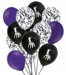 Zestaw balonów czarne fioletowe jak Wednesday Addams 