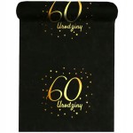 Bieżnik czarny "60 urodziny" 2,4 m  