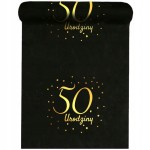 Bieżnik czarny "50 urodziny" 2,4 m 
