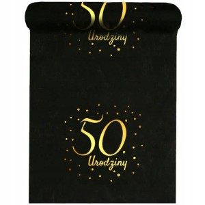 Bieżnik czarny "50 urodziny" 2,4 m 