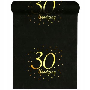 Bieżnik czarny "30 urodziny" 2,4 m  