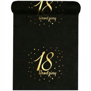 Bieżnik czarny "18 urodziny" 2,4 m   