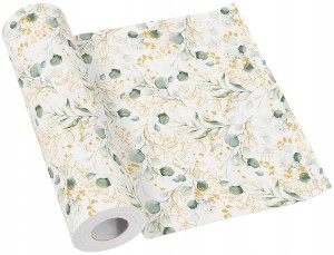 Bieżnik boho eukaliptus 40 cm x 240 cm zielony