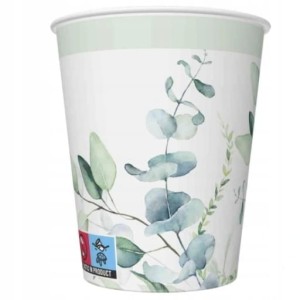 Kubki papierowe Eukaliptus 8 szt.