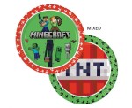 Talerzyki papierowe Minecraft Piksele 8 szt