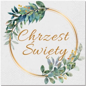 Serwetki  na Chrzest Święty Eukaliptus