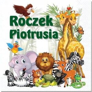 Serwetki  urodzinowe personalizowane  na Roczek Imię