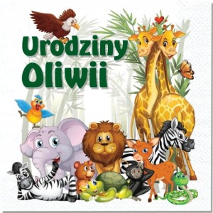 Serwetki  urodzinowe personalizowane  na Roczek Imię 