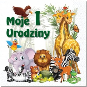 Serwetki  na Roczek Zoo