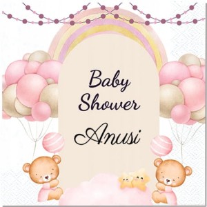 Serwetki na Baby Shower personalizowane  Imię Mamy