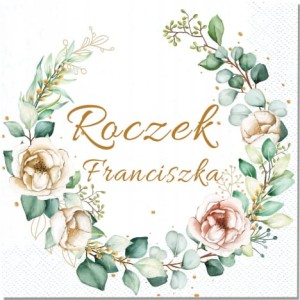 Serwetki  urodzinowe personalizowane  na Roczek Imię 