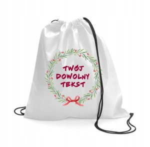 Worek biały z dowolnym nadrukiem 