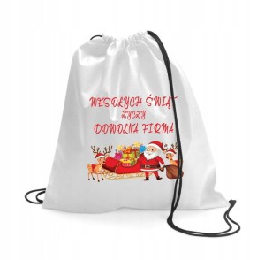 Worek biały z dowolnym nadrukiem