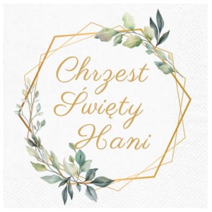 Serwetki  personalizowane  na Chrzest Imię